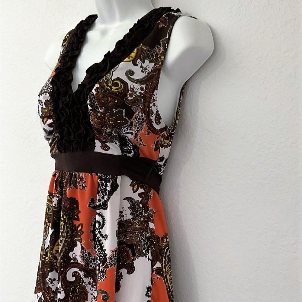 Y2K RUFFLE TIE BACK  TOP - Picture 2 of 9